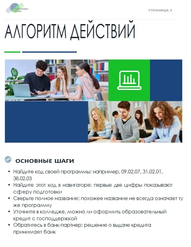Перечень профессий и специальностей